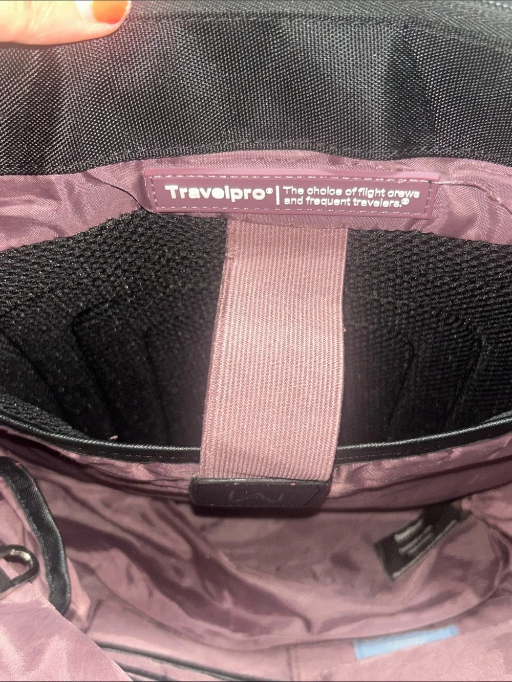 Travel Pro Pathways Laptop Luggage Tote - Black with Purple